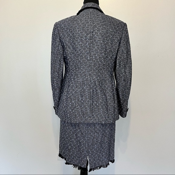 Designer Barbara Bates women’s tweed vintage designer luxury lined skirt suit 10 - Picture 3 of 14